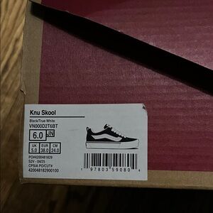 Vans Knu Skool Black and White Sneakers